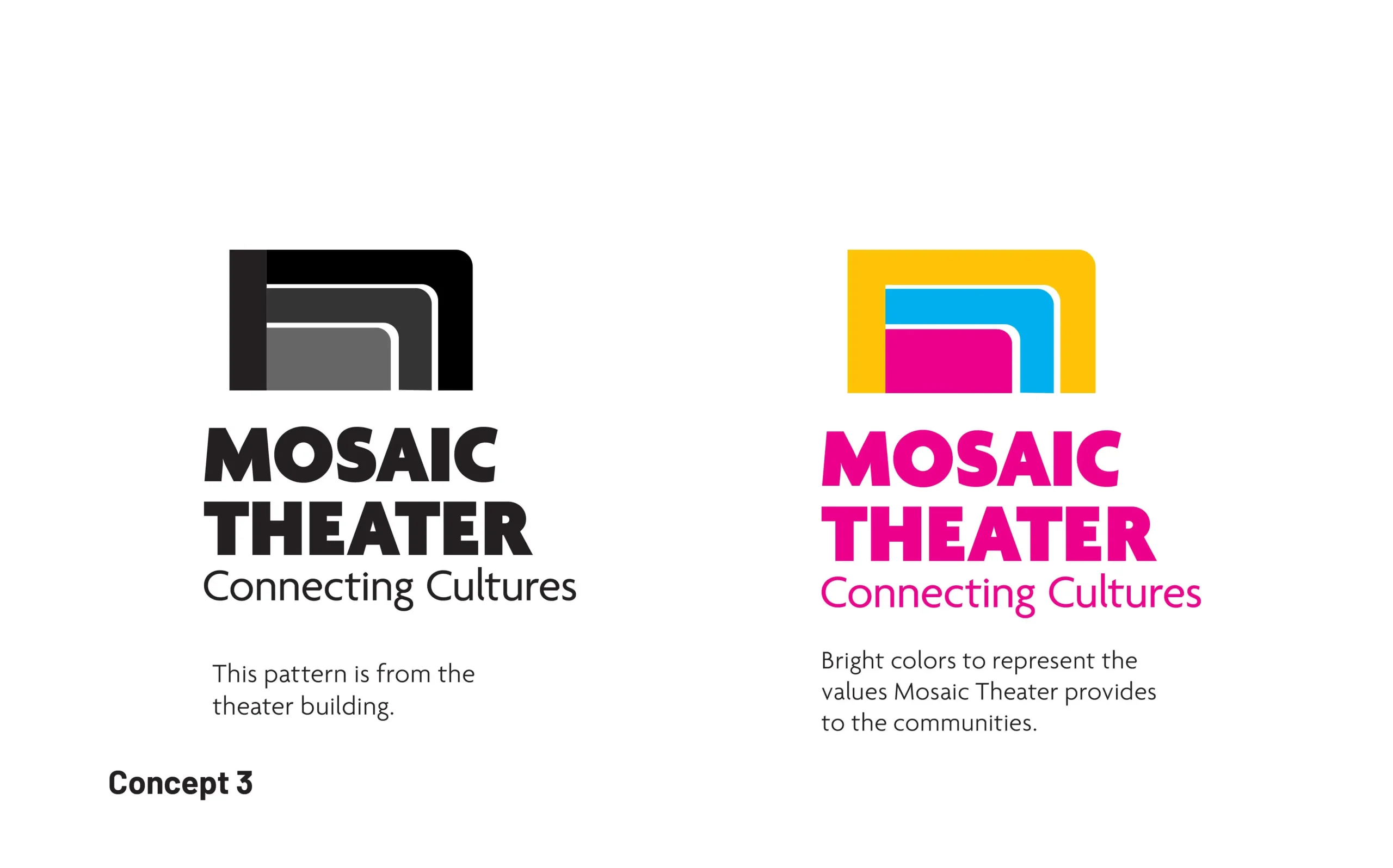 Mosaic theater logo concept 3 Mosaic theater logo concept 3